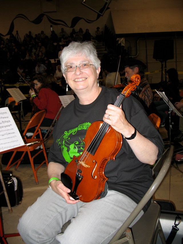 Myself and violin, helping set world record in 2010-largest string orchestra