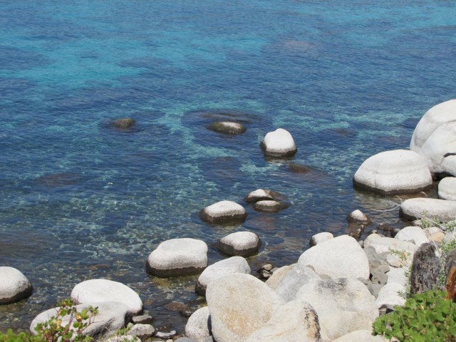 Clear water and rocks-Lake Tahoe-Hidden Beach