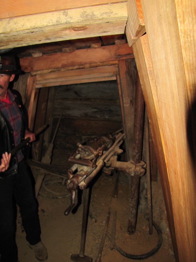 Hydraulic drill at abandoned mine-Virginia City
