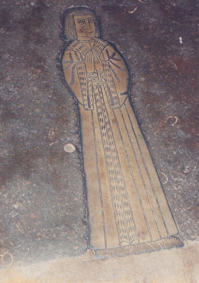 Brass representation of a priest, Orford Church
