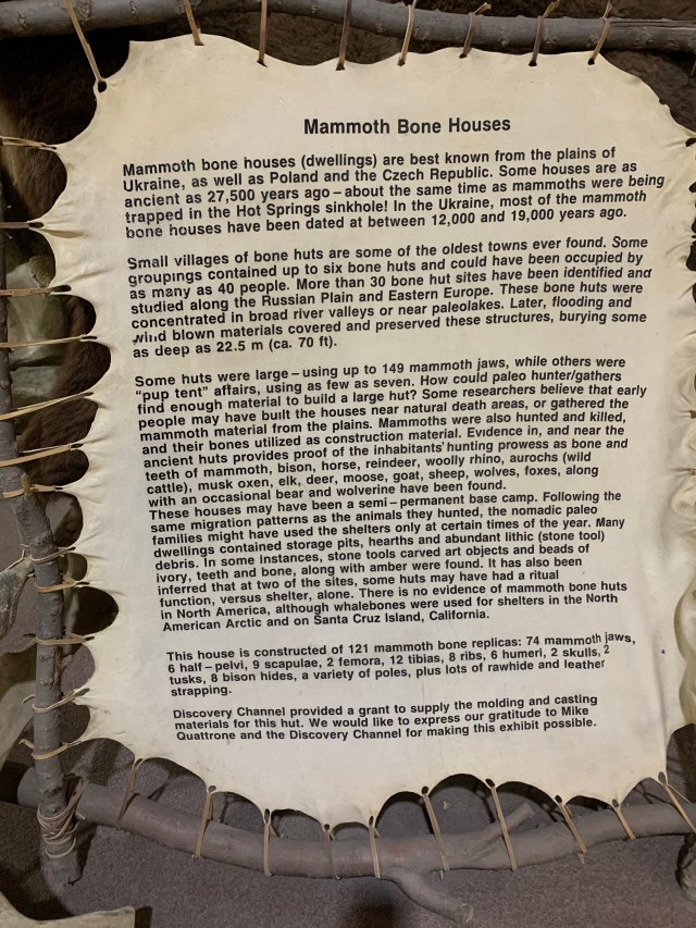 Mammoth bone house sign