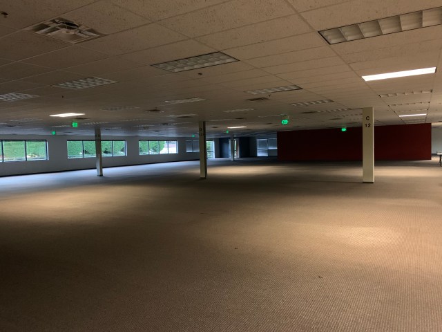 Empty office floor