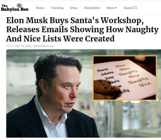babylon-bee-elon-musk-buys-santas-workshop-releases-lists