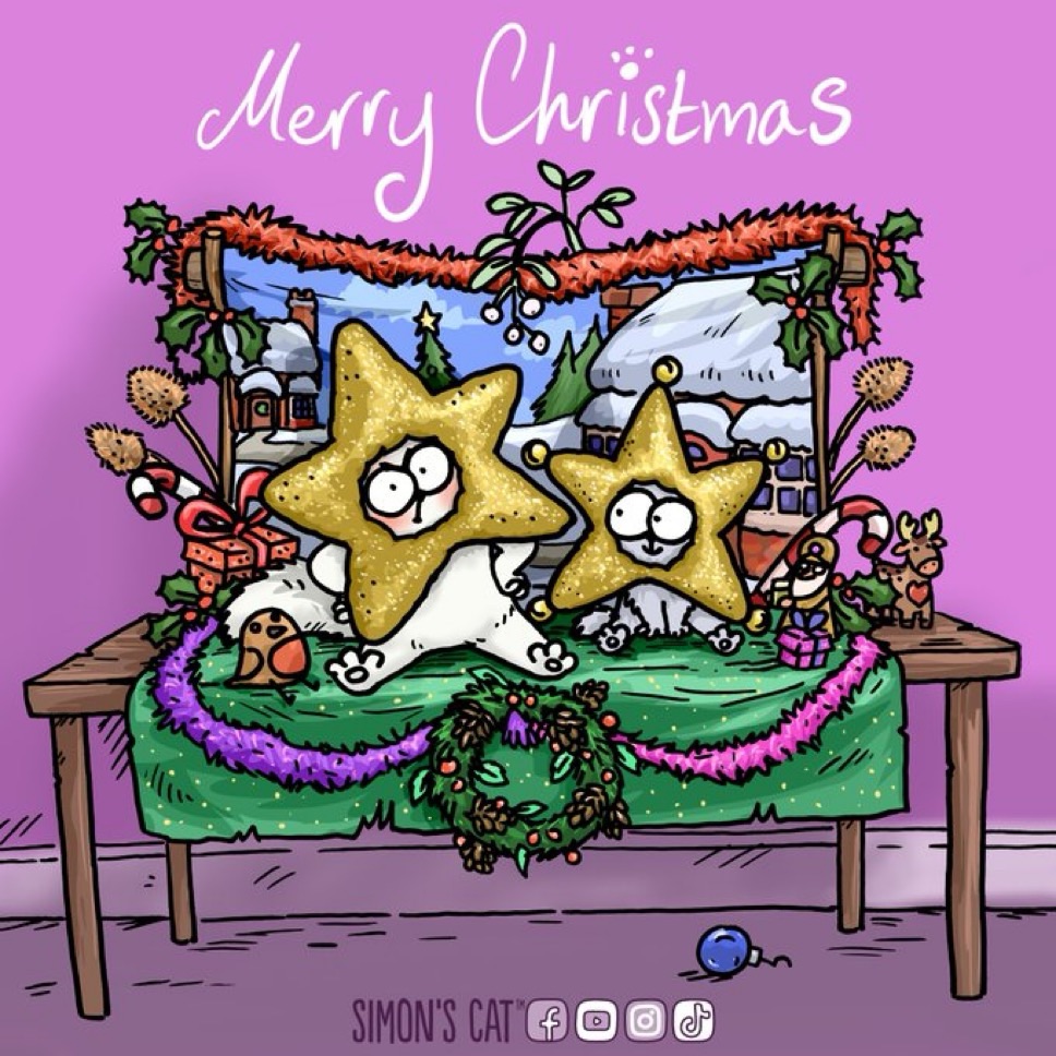 Merry Catmas!  Christmas cheer and some snow with Simon&rsquo;s Cat.